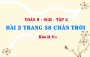 Bài 2 trang 58 Toán 8 Chân trời sáng tạo Tập 2